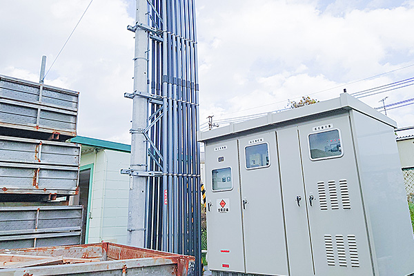建柱工事及び高圧幹線及び配管工事